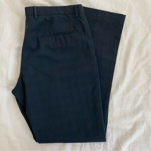 Perry Ellis Portfolio Mens Navy Blue Slim-Fit Windowpane Plaid Dress Pants 34x32